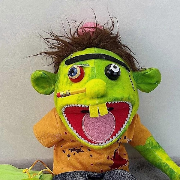 Jeffy Handdocka Tecknad Mjuk Plyschleksak, Cosplay Docka Handdocka Spel för Barn Present-xindaren Zombie Jeffy 55cm