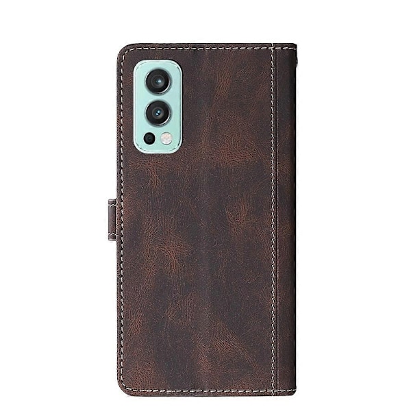 Kompatibel med OnePlus Nord 2 5G Sömnad Läderkänsla PU Fodral Kompatibel med OnePlus Nord 2 5G-xindaren