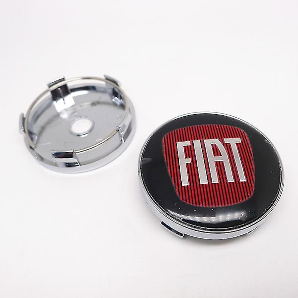 4 stk 60mm Hjulnavdeksel for Fiat 500 - Deksel for felger - D-deksel for Punto Stilo Bravo Ducato Mont 124 600-Xin E