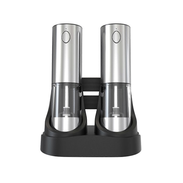 Sähköinen suola- ja pippurimyllysetti sisäänrakennetulla valaistuksella, USB-C-lataus, säädettävä karkeus, kaksi latausasemaa - Xin