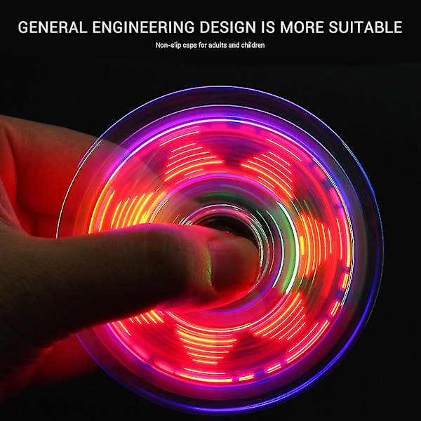 Klar LED Lysende Fidget Spinner legetøj - Stresslindrende legetøj til børn og voksne - Xin