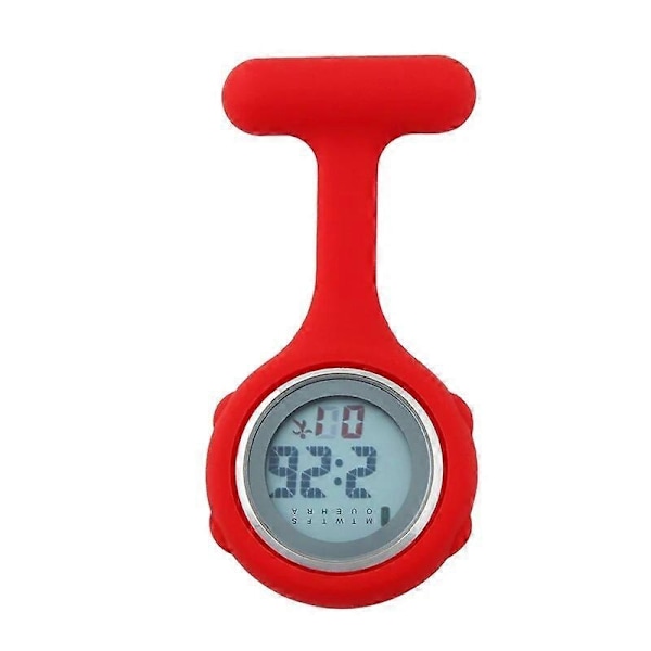 Digitaalinen sairaanhoitajan kello silikoni lahja taskukello enfermero tarvike FOB taskukellot lääkäri lääketieteellinen verpleeg horloge Nursing-xindaren red