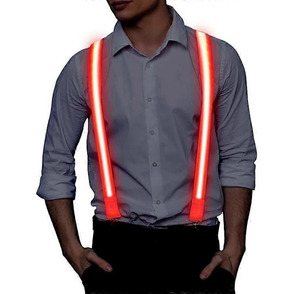 Lysande LED-slinga festtillbehör som lyser i mörkret - Xin red