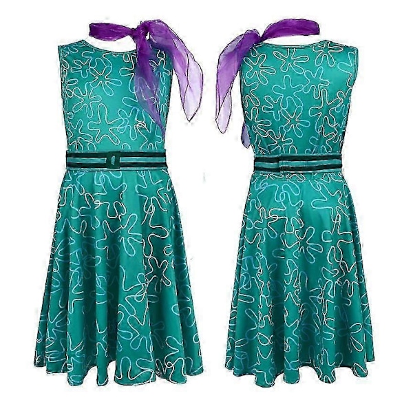 Inside Out 2 Cosplay -asu Juhlat Hieno Puku Haalari Yöpaita - xindaren Disgust Dress 180