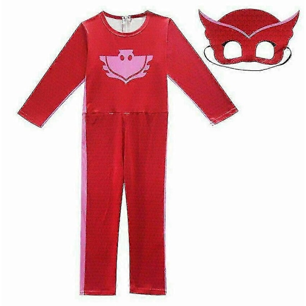 Barnens rollspelskostym uggla, kattpojke eller gecko förklädnad E-Xin Red S(110-120CM)