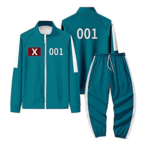 Squid Game -asu, Squid Game -urheiluvaatteet, korealainen kansanpeli -asusetin faneille, cosplayhin ja teematapahtumiin, 456 Aikuisten Squid Game -asu -Xin C XL