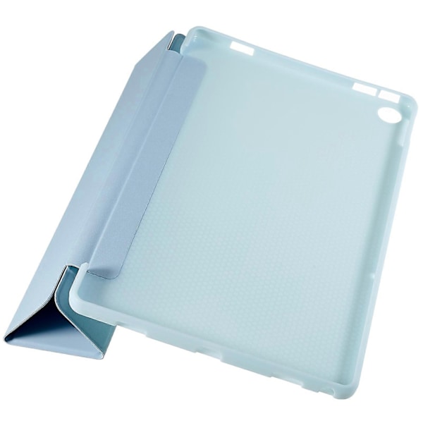 Til Lenovo Tab M10 Plus (3. generation) Tri-fold Stand PU Læder + Silikone Beskyttelsesetui Tablet Anti-drop Stødsikkert Cover-Xin Baby Blue
