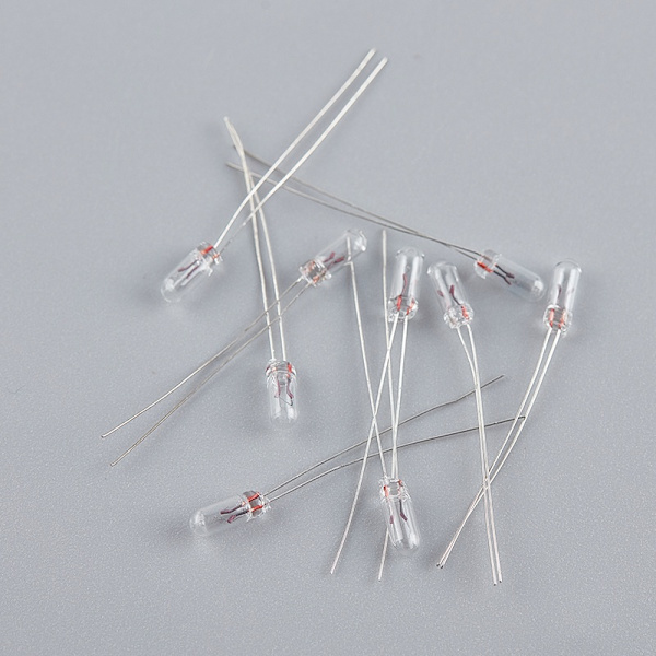 10 kpl Mini 3/4/5 mm 3/6/12/24V lamppu Edison hehkulamppu Kirkas-Xin Clear 3mm: 12V