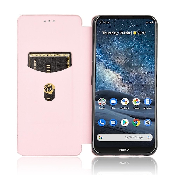 Læderetui til Nokia 8.3 5G - Xin Pink