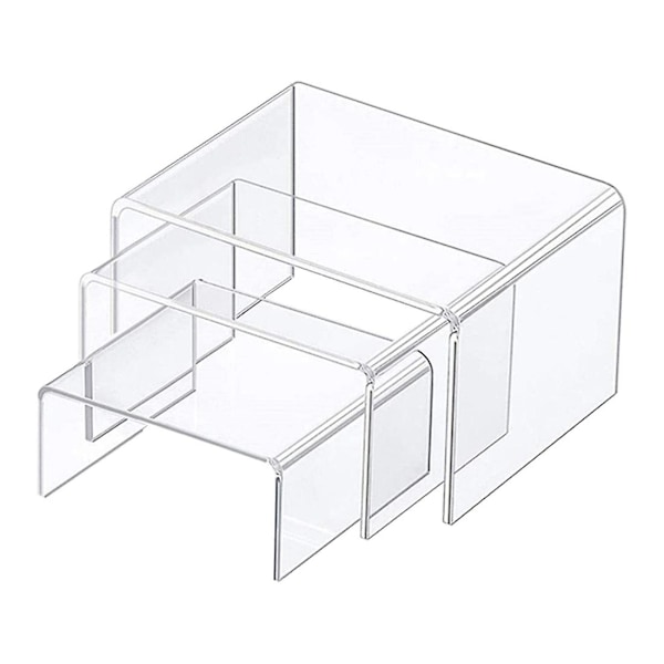 3 Stykker Akryl Display Stand Antikorrosiv Akryl Display Stand Transparent Display Stand for-xindaren
