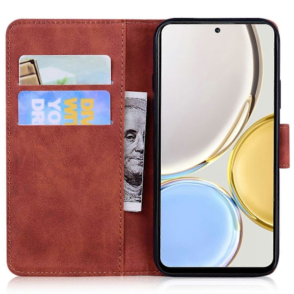 for Honor Magic 5 Lite 5G / X40 5G/X9a 5G Sommerfugl Print Fuld Beskyttelse Cover Læder Wallet Stand Telefon Case-Xin Brown