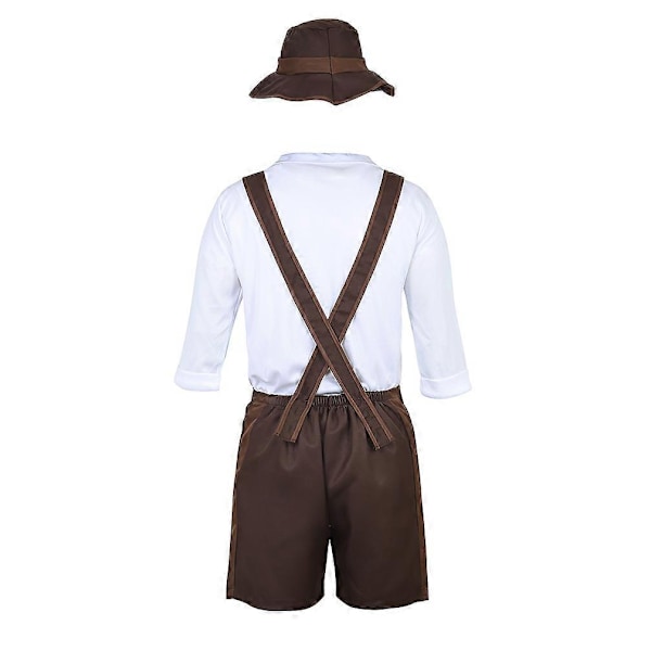 Baijerilainen Puku Miehille Oktoberfest Asuste Lederhosen Miesten Puku Olut Hieno Pukeutuminen-Xin S