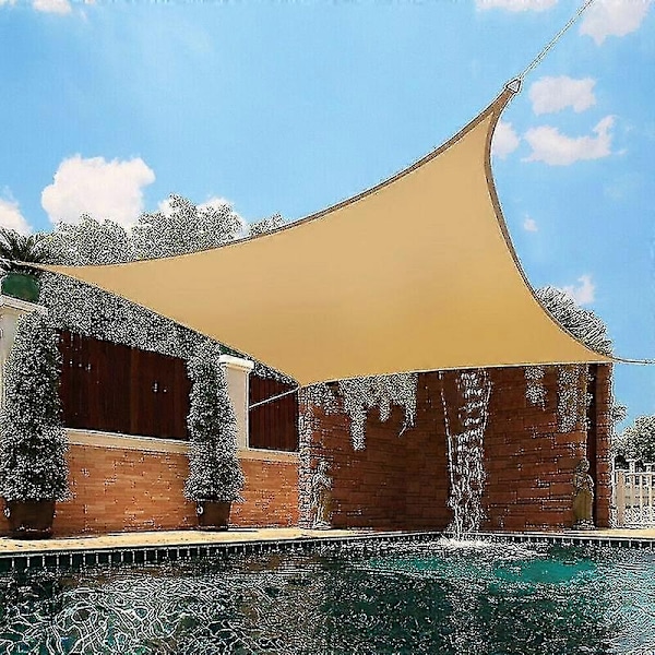 3 X 4 Meter Vandtæt Solsejl Udendørs Markiser til Have Gård Sejl Pool Partio Solskærm-Xin Beige Yellow