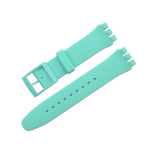 Sopii Swatch jelly kolmisilmäiselle klassikolle 12/17/19/20MM kolmikärkinen silikoniranneke-Xin Mint Green 19mm