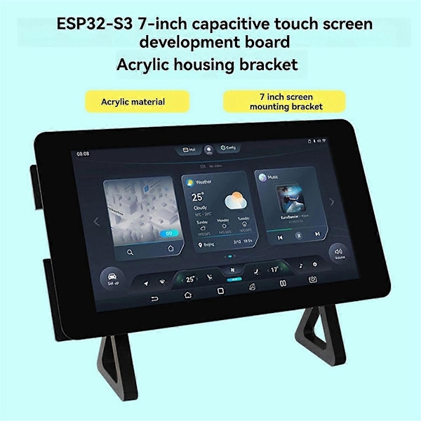 Akryl Etui Kompatibelt med ESP32-S3 Udviklingskort 7 Tommer Touch Skærm Hus Beslag Akryl Holder Kompatibel med-xindaren