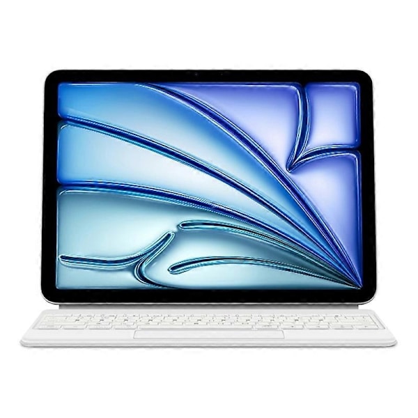 för iPad Air 13 (2024) (M2) Flytande Magnetiskt Fodral Bluetooth Tangentbord med Multi-touch Trackpad - Wh-Xin White