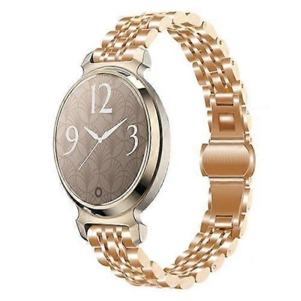 Kompatibel med Garmin Lily 2 Syv-perlers 14mm Rustfritt Stål Klokkereim-xindaren Rose Gold
