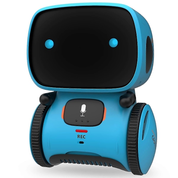Robotleke for barn, interaktiv smart snakkende robot med stemmestyrt berøringssensor, talegjenkjenning, bursdagsgaver - Xin Blue