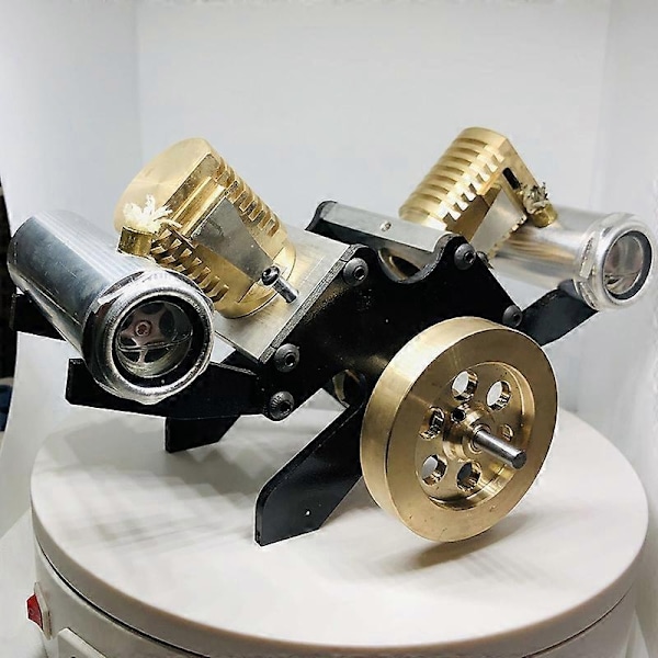 V2 Stirlingmotor Eldsug Vakuummotor Modell-xindaren