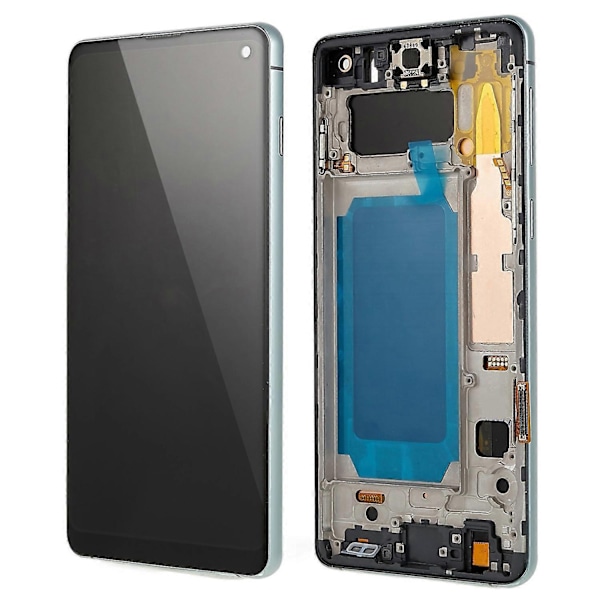 Type A Kompatibel med Samsung Galaxy S10 G973 Grade C LCD-skærm og Digitizer-samling + Rammeudskiftning - xindaren Style D