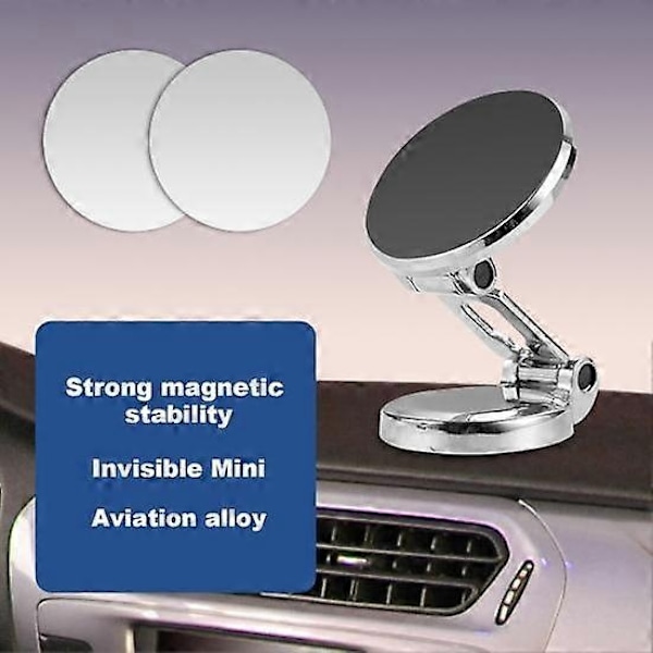 Magnetisk telefonholder for bil 360 graders rotasjon N52 magnetisk feste Super-Xin dark gray