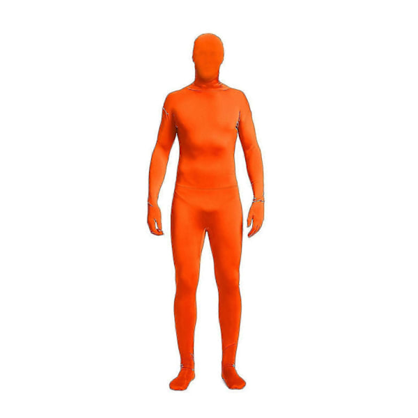 Voksen Morph Kostume Mænd Kvinder Spandex Body Suit Skin Jumpsuit-Xin Orange 150CM