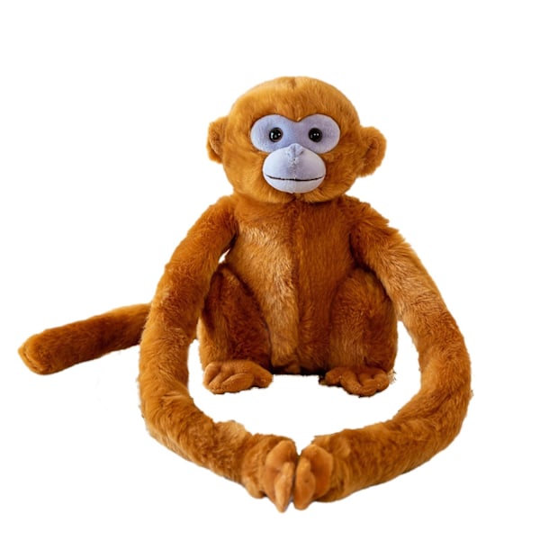Golden Monkey Plyslegetøj Blødt Udstoppede Dyr Dukke Simulation Langarmet Abe Plysdyr Baby Sovende & Beroligende Ledsager Legetøj Fødselsdagsgave - xindaren
