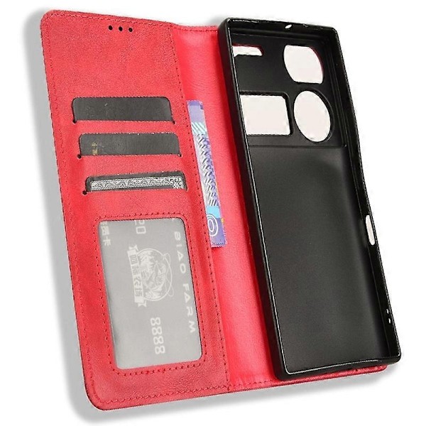 Yhteensopiva ZTE nubia Z60 Ultra Lompakko Nahkakotelo Jalustalla Magneettisella Sulkemisella - xindaren Style C