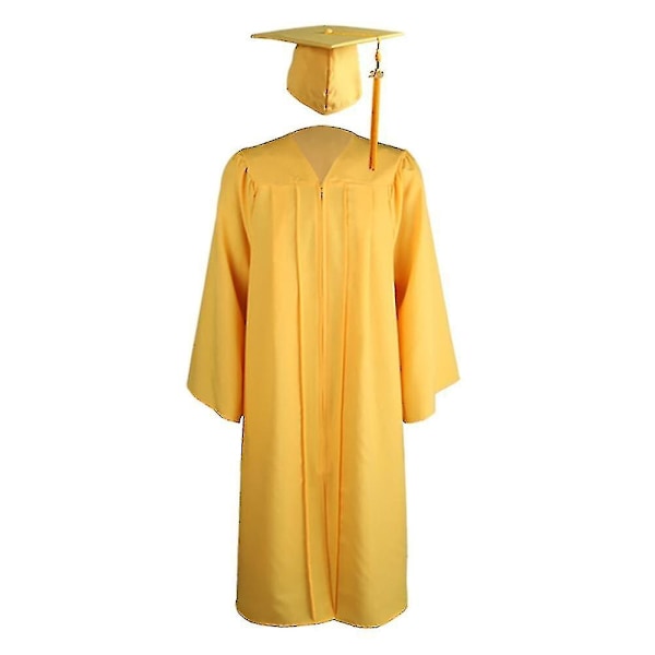 Voksen Kåpe med Glidelås for Akademisk Graduation - Xin Yellow XXL