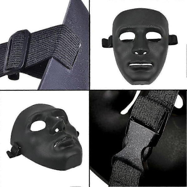 Hip Hop -tanssimaski Halloween-naamiaisroolileikkimaski - Musta-Xin