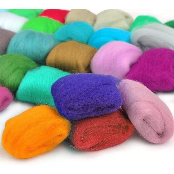 Filtull Roving 40 färger Farben Filzwolle-Xin