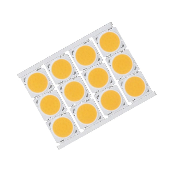 12 st COB Ljuskälla Högeffekts Rund LED-chip 12W 36‑41V 1080LM för DIY Inomhusbelysning Varmt Ljus-xindaren