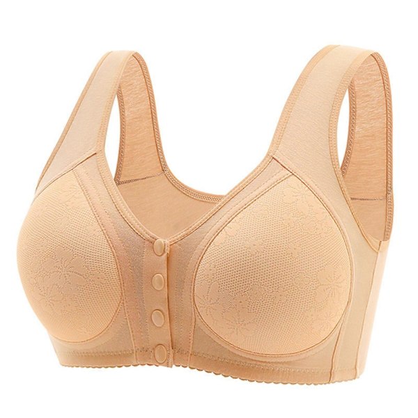 Frontluknings-blonde-bh til modne kvinder - uden bøjle, støttende-Xin skin 38 inches