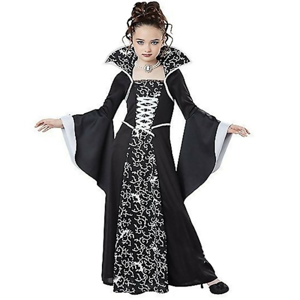 Børnepige Performance Vampyr Kostume Halloween Hexe Kostume Hvid-Xin white 140cm