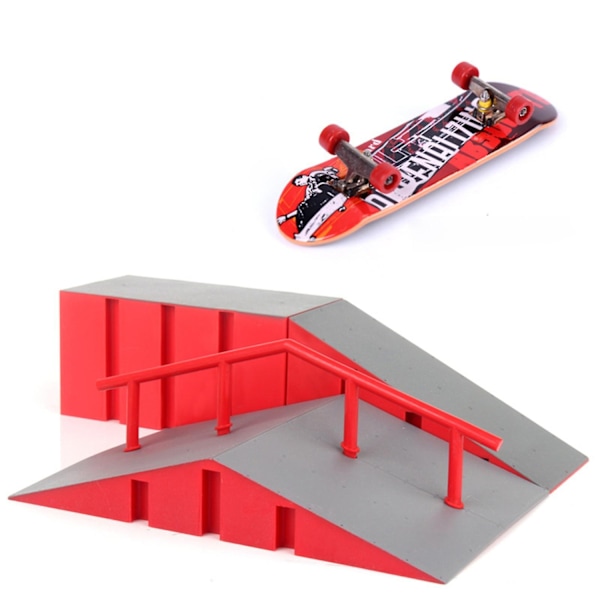 Finger Skateboard Park Ramp Lekesett med Finger Skateboard Flere Monteringsmodeller Brettspill Barnleker - Xin