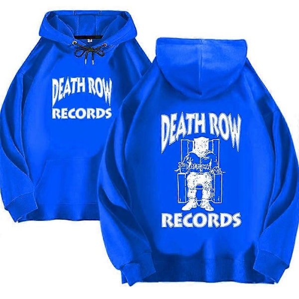 Death Row Records Hættetrøjer Mænd Kvinder Oversized Hættetrøjer Hip Hættetrøjer Sweatshirts Langærmet Hættetrøjer Dame Overtøj-Xin 2DF505252-White L