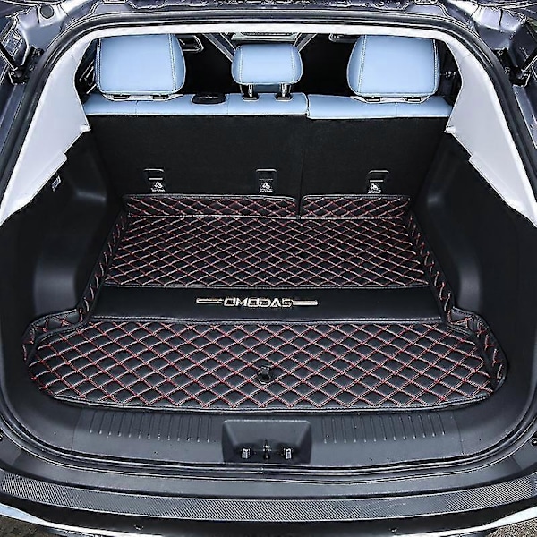 Bagagerumsmatta i läder för bil, bakre bagageutrymmesskydd, bagagekudde för Chery Omoda 5 2022 2023 2024 Inredningstillbehör Styling-Xin