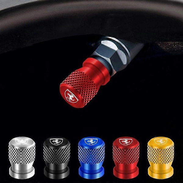 Bildækventil dækhætte til Ferrari California GTC4 Lusso F430 458 488 599 Roma Autodele - Bilhjul Dele-Xin Red