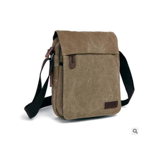 Canvas Messenger-väska för män Vintage Axelväska Herr Crossbody-väska Vattentät Multifunktionell Handväska Canvas-xindaren Color 1