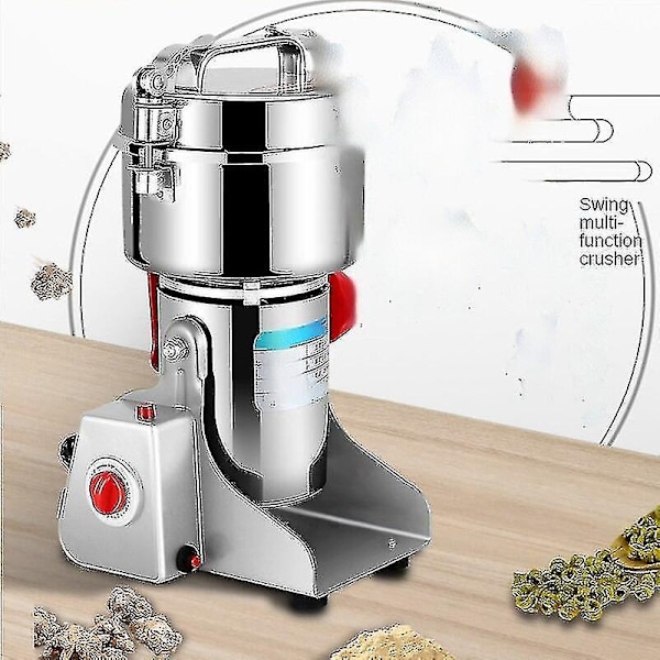 Kommersiell 800g Korn Krydder Urter Frokostblandinger Kaffe Tørr Mat Kvern Mølle Malemaskin Kvern Melfriser Pulverknuser-xindaren 800g 2400w UK