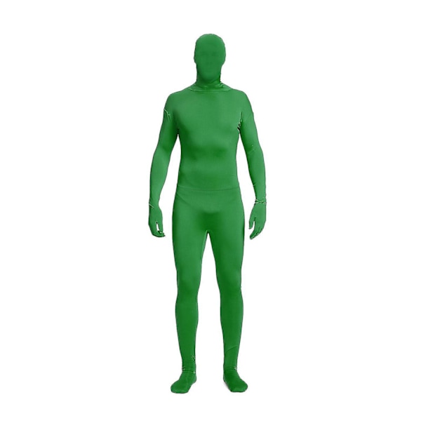 Heltækkende Unisex Spandex Stræk Voksen Kostume Zentai Forsvindende Mand Body Suit-Xin Green 140CM