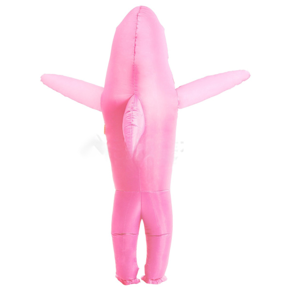 Halloween Party Kostume Sjov Dukke Oppustelig Kostume Jule Scene Show Festival Kostume Cosplay Haj Pink-Xin Shark pink Children [90-130cm]