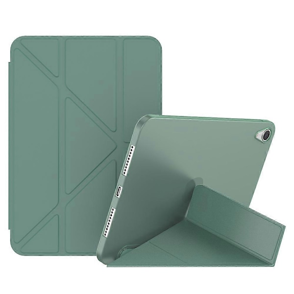 Magnetisk Absorption Origami Smart TPU + PU Læder Tablet Cover til iPad mini (2021)-Xin Midnight Green