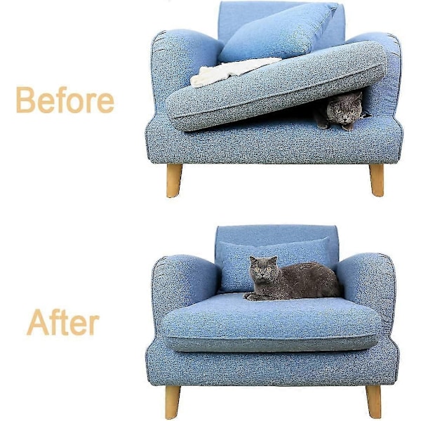 Skridsikker Sofa Pude Griber - Selvklæbende Krog og Løkke Tape til at Forhindre Sofa Puder i at Glide, 10cm X 1.5m I Sort-Xin