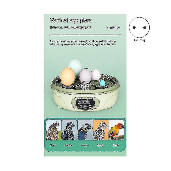Ägg helautomatisk inkubator Liten hushållsinkubator Pigeon Incubator Eu Plug från Xiangchong Store-Xin