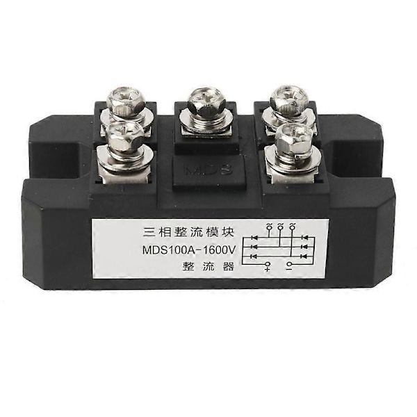 MDS100-16 Brygglikriktare 100A 1600V Trefasdiodbrygglikriktare Kopparbottenplatta Likriktarm modul - Xin