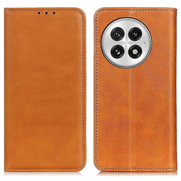 Yhteensopiva OnePlus 13 -kotelon kanssa, jaettu nahkainen lompakkokotelo - Punainen - xindaren Brown