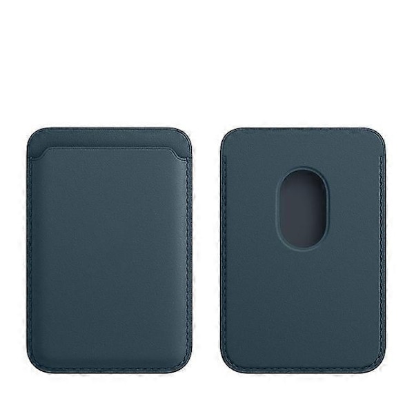 För Magsafe Magnetiskt Läder Kortfack Plånboksfodral för iPhone 14 Pro Max 13 12 11 XS XR X 7 8 Plus Mini Skyddsfodral Tillbehör-Xin Navy Blue