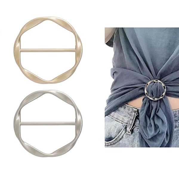 Scarves Clip Spänne Lås Dekor för Kvinnor Kläder Halsduk Sjal Ornament-xindaren Silver