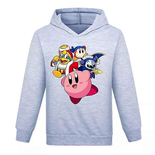 Ny Kirby Pojkar Flickor Casual Hoodie Barn Långärmad Tröja med huva Toppar Present-xindaren Grey 4-5Years
